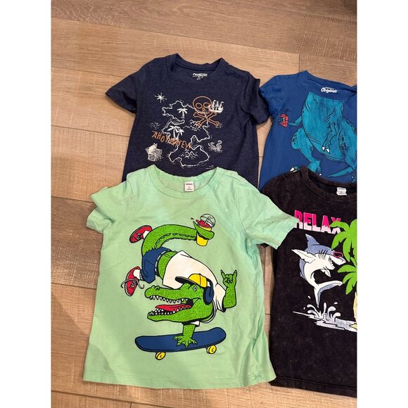 BOYS LOT OF 4T SHORT SLEEVE T SHIRTS OLD NAVY OSHKOSH CARTERS 6 SHIRTS - Picture 2 of 16